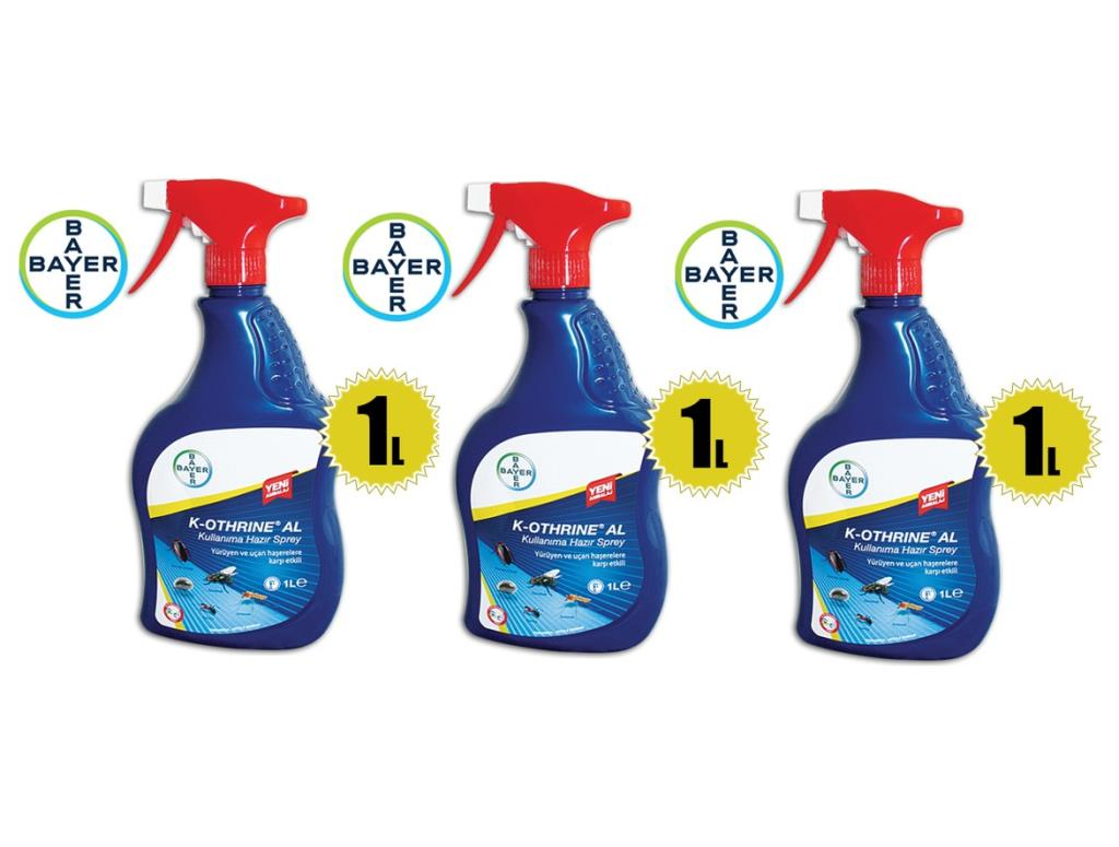 Bayer K-Othrine AL Genel Haşere İlacı 1Lt x 3 Adet