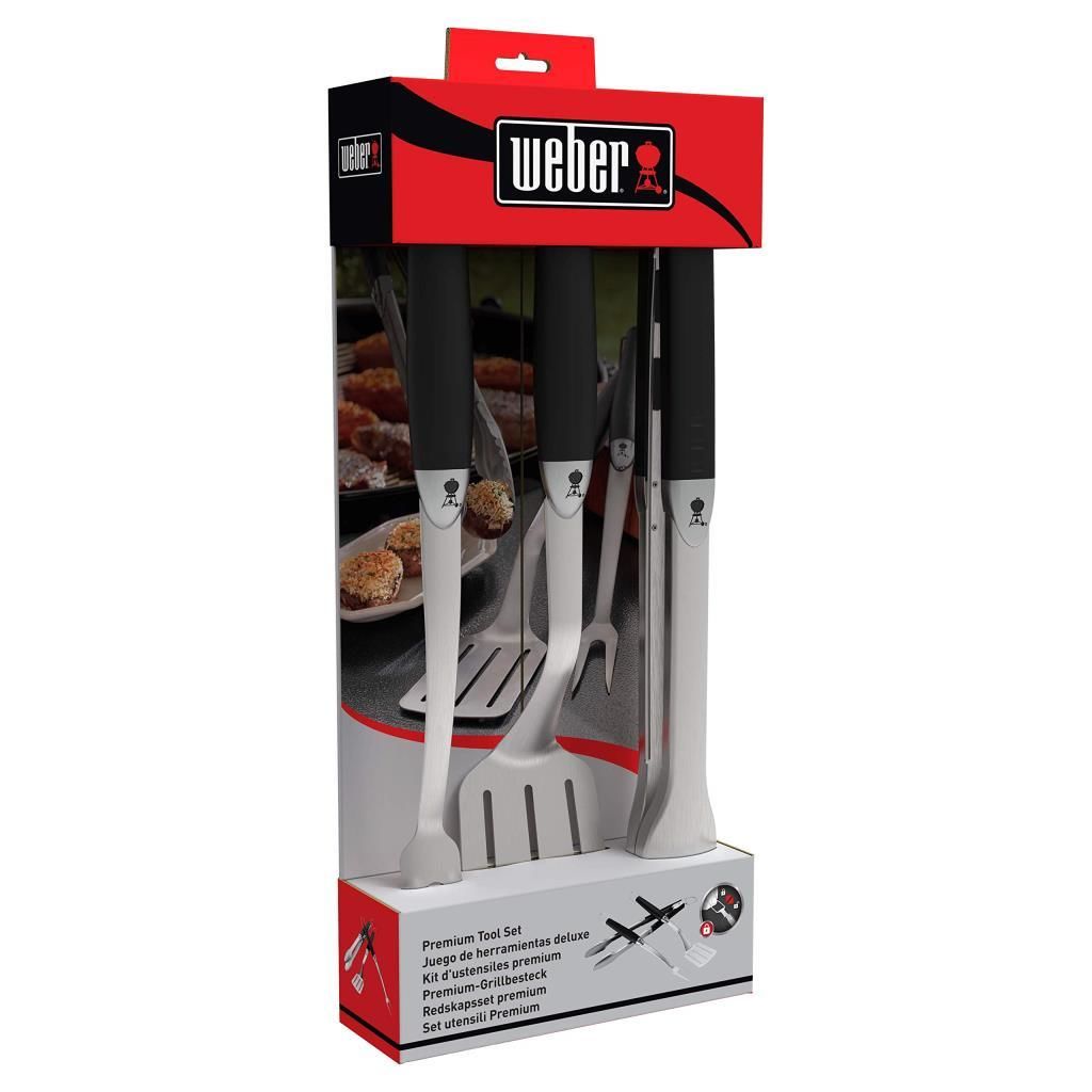 Weber 6630 Mangal Maşası, Çatalı ve Spatulası Üçlü Set