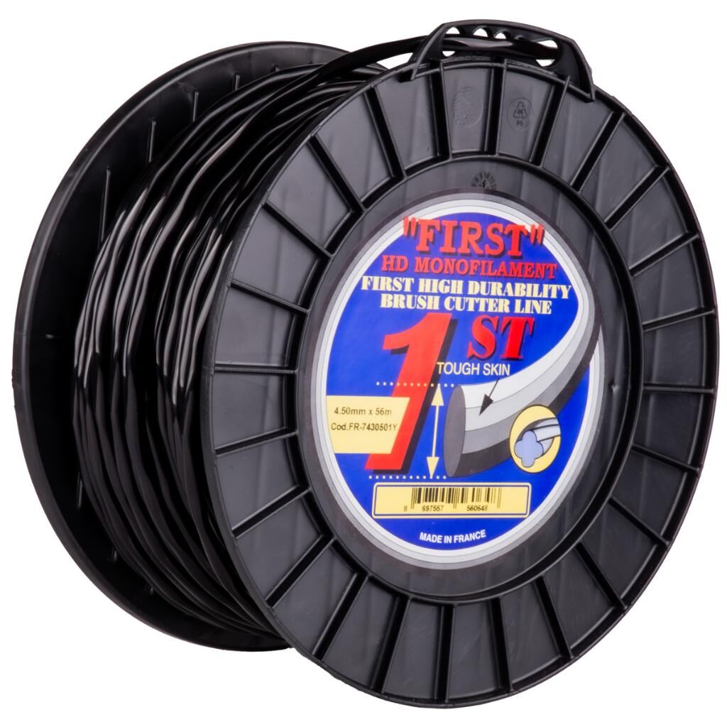 First 7430501Y Siyah Burgulu Misina 4.5mm 56m