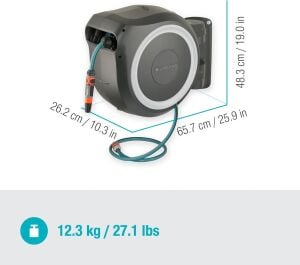 Gardena 18632-20 Rollup Xl Duvara Monte Edilen Hortum Kutusu 35 Metre