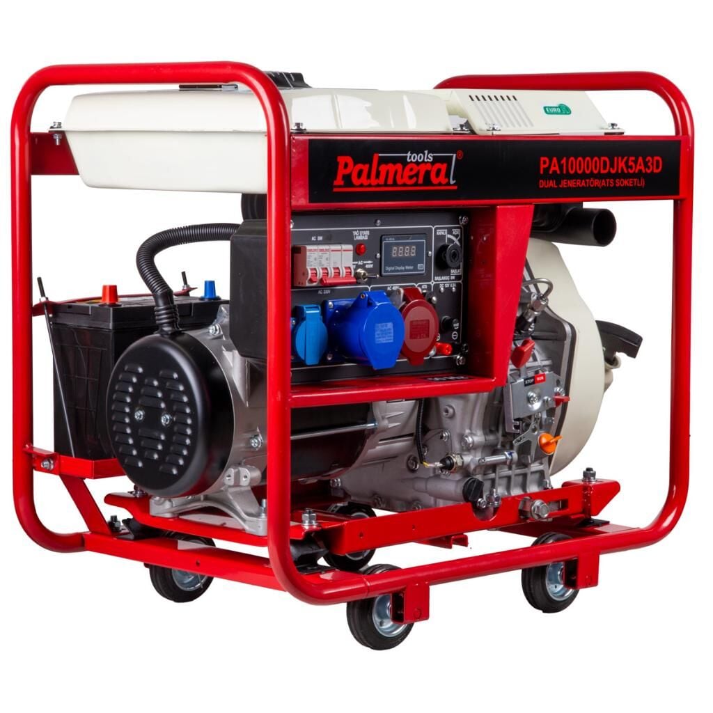 Palmera PA10000DJK5A3D EUR5 Jeneratör 9,3 kVA Dizel Marşlı Dual