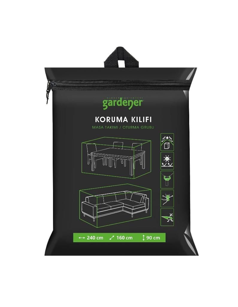 Gardener GRDC302 Masa Takımı Koruma Örtüsü Kılıfı PE (240 cm x 160 cm x 90 cm)