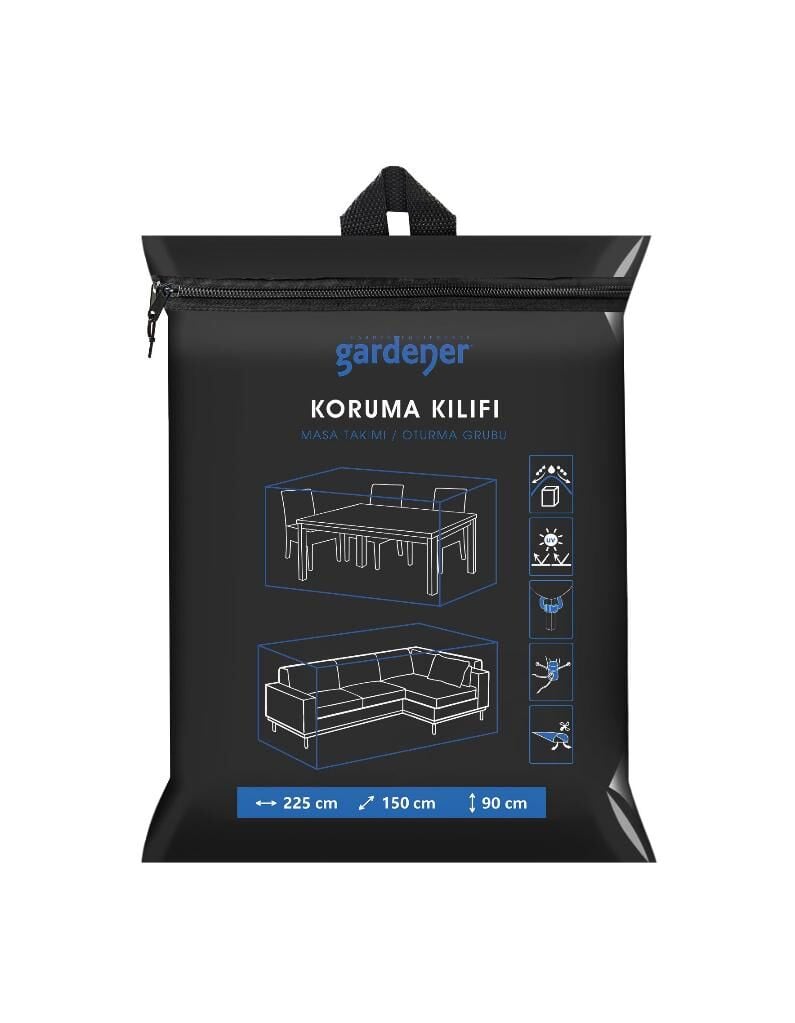 Gardener GRDC305 Masa Takımı Koruma Örtüsü / Kılıfı PE (225 cm x150 cm x 90 cm)
