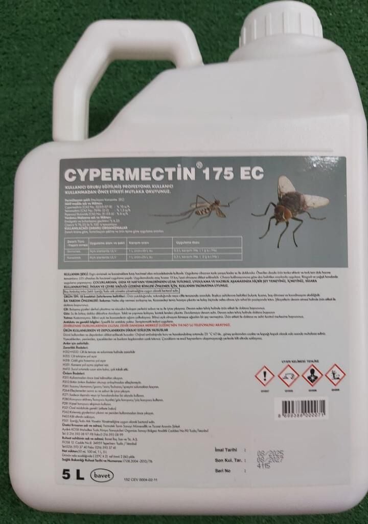 Bavet Cypermectin 175 EC Konsantre Genel Haşere İlacı 5L