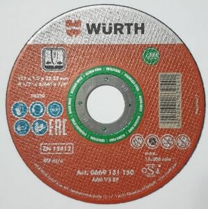 Würth Kesme Taşı Paslanmaz İçin Yeşil D115X1MM-10 Adet