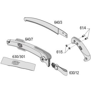 Felco 640 Budama Testeresi Kavisli 27cm