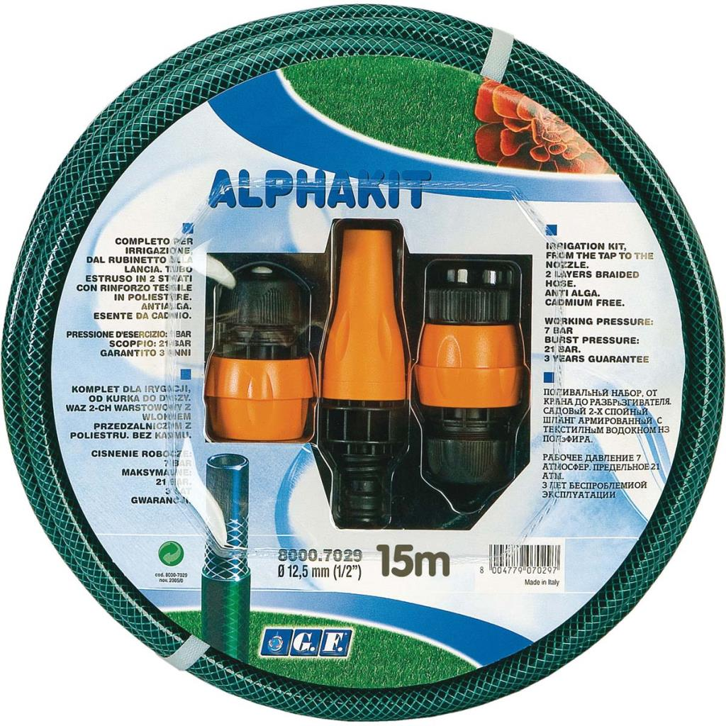 GF 8000-7028 Alpha Adaptör Kitli Hortum Seti 1/2'' 15 mt