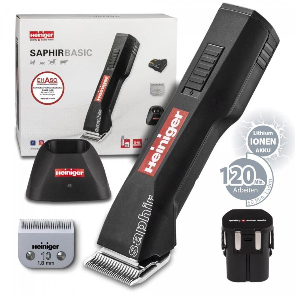 Heiniger Saphir Basic Şarjlı Evcil Hayvan Tıraş Makinesi Siyah
