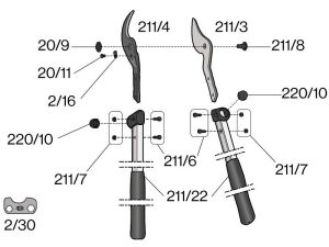 Felco 211-40 Dal Budama Makası 40cm Alüminyum Çift El