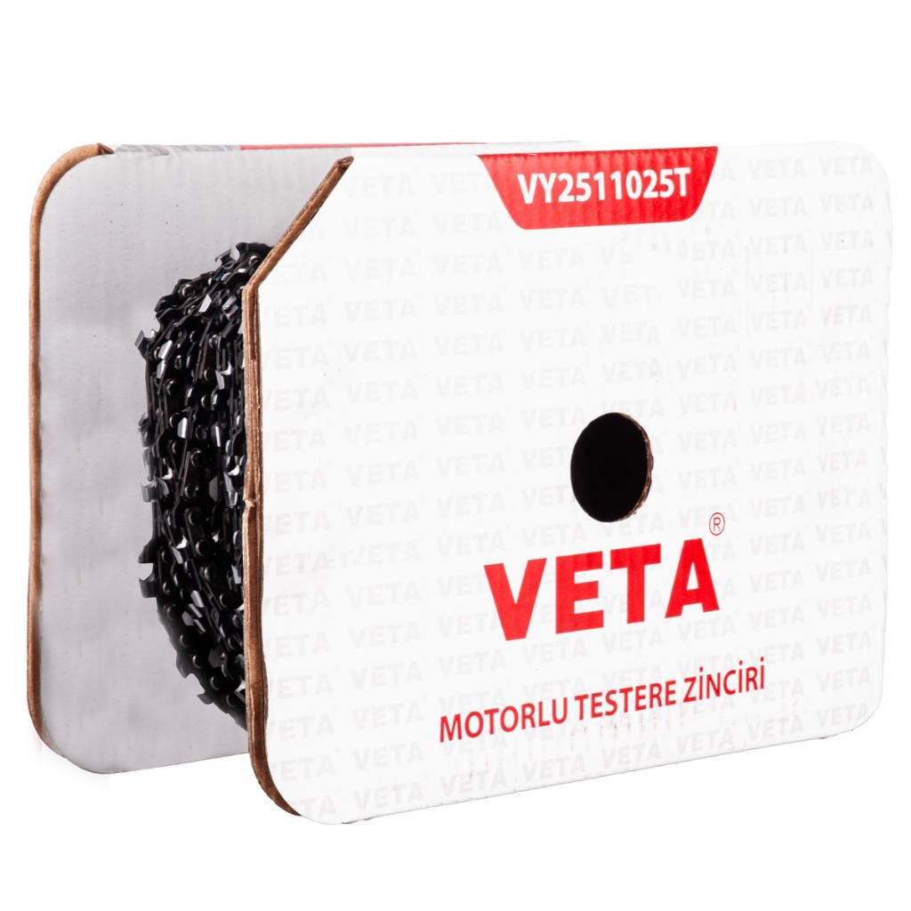 Veta VY2511025T Motorlu Testere Top Zinciri 1/4'' .043'' - 1,1mm Ayak Yuvarlak 300 Diş
